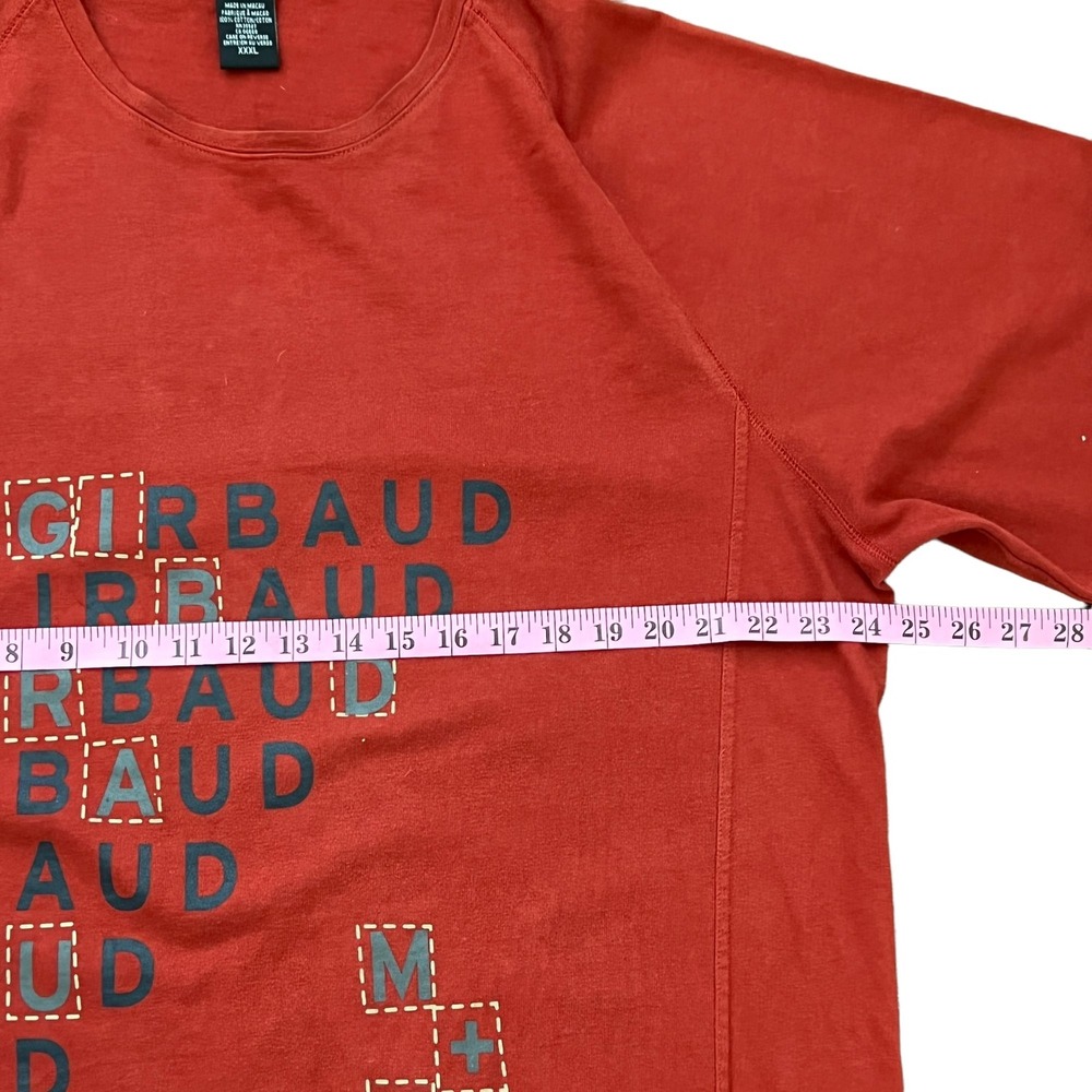 Marithe Francois Girbaud‎ Y2K Mens T-Shirt 3XL Red Hip Hop 90s Streetwear Urban - Picture 9 of 9